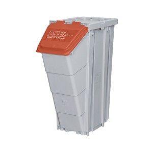 施達 4色分類回收箱 啡色蓋 (塑膠) 50L 